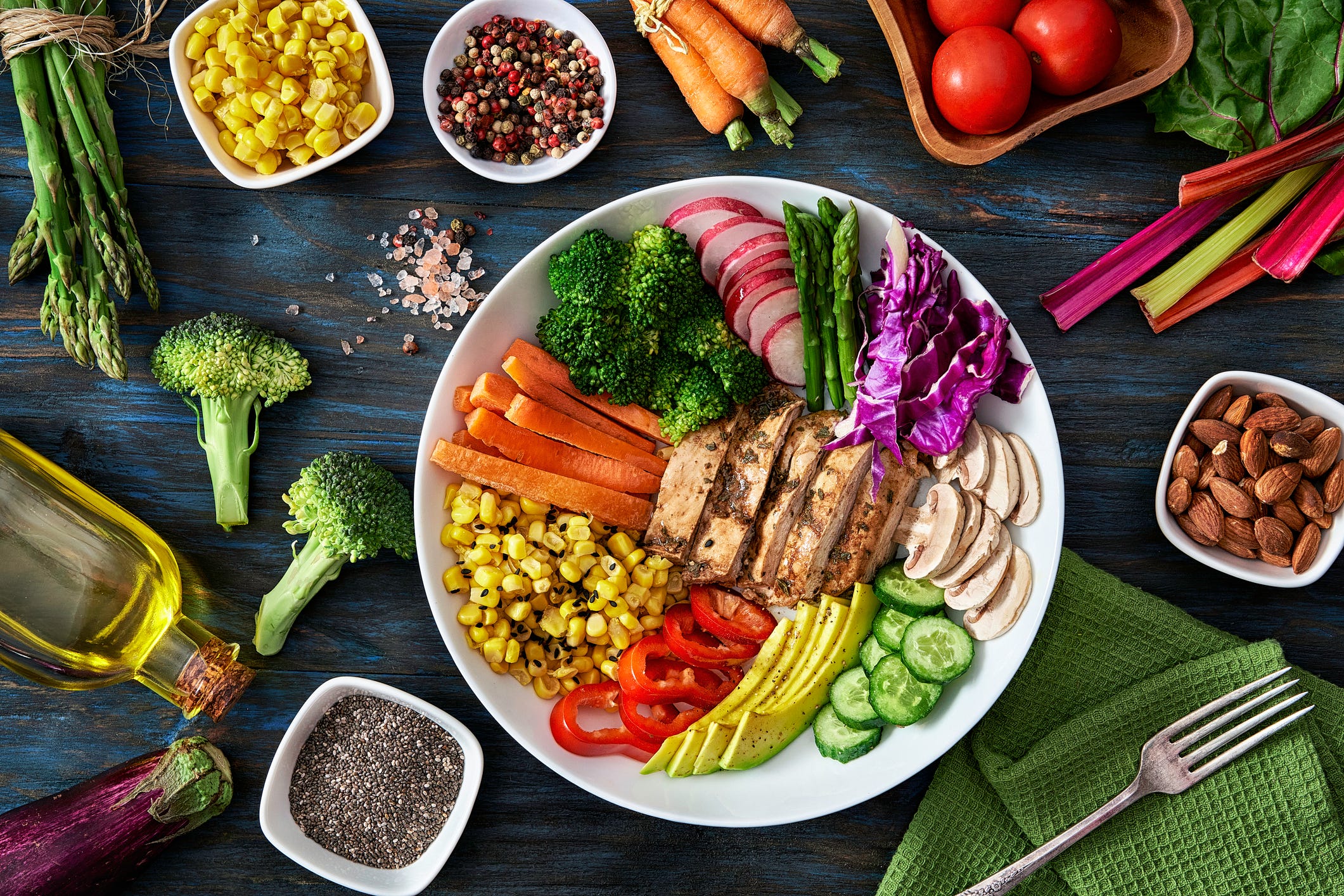 Healthy and Nutritious Balanced Food Plate