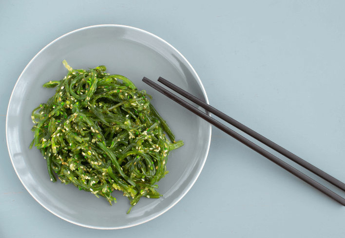 Seaweed Salad on Plate