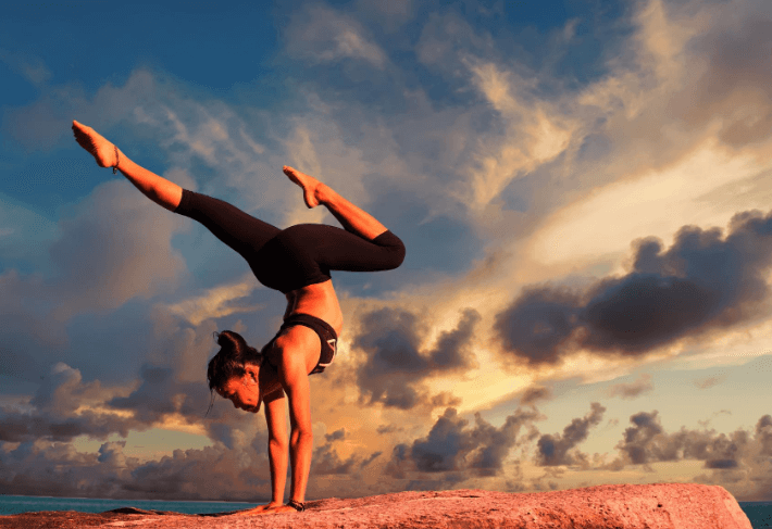 Woman Exercising Golden Hour