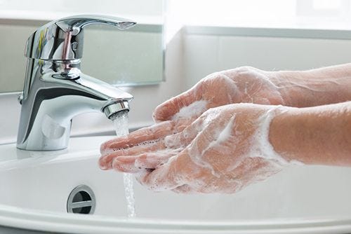 Washing your hands frequently