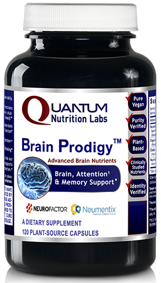Quantum Nutrition Labs Brain Prodigy Plant Sourced Capsule bottle
